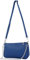 modamoda de - T237 - Umhängetasche Klein Small aus ital. Leder, Farbe:Blau