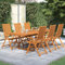 XIAOGUANG 7-TLG. Garten-Essgruppe, Esstisch Mit Stühlen Set, Gartenmöbel Sitzgruppe, Balkon Möbel, Gartentisch Und Stühle, Gartengarnitur, Massivholz Akazie