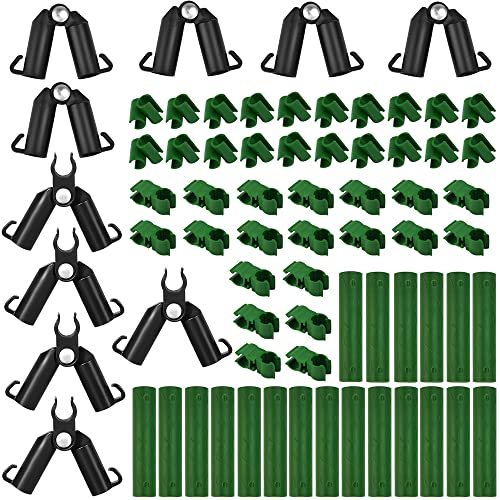 Kleemeiero 70 PCS conector de Enrejado para Plantas, Clips Conector para Tutores, Conector de Estacas Jardin, Conectores de Tutores para Plantas, Hebilla para Tubo de Conexión para Plantas