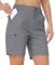 MoFiz Women's Hiking Cargo Shorts Lightweight Summer Casual Shorts Quick Dry Outdoor Walking Travel Golf Short Pant with Zip Pockets Light Grey Size L