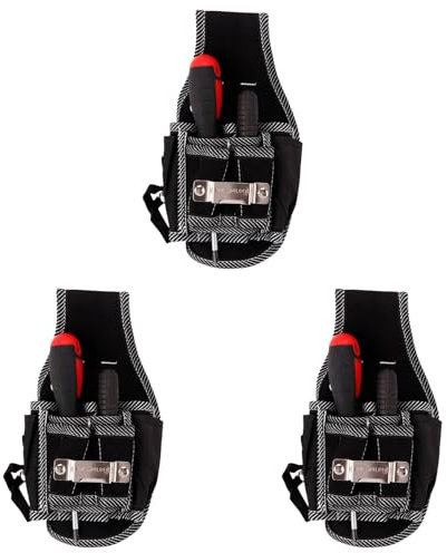 Marclix 3X 9 in 1 Schraubendreher Brauchbar Kit Tasche Halterung Superlativ Qualität 600D Nylon Tuch Werkzeug Tasche Elektriker Taille Tasche Werkzeug Gürtel Tasche