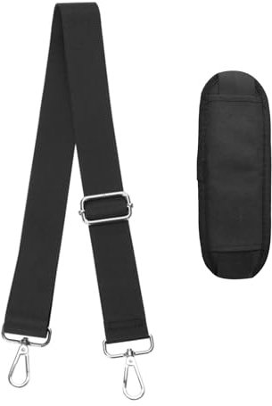 150cm Taschengurt Schwarz mit Dickem Anti-rutsch Polster, 3,8cm Breit Taschengurte zum Wechseln, Verstellbare Schultergurt für Taschen, Schulterriemen für Taschen Umhängetasche Handtaschen