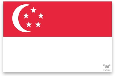 Singapur Flagge Aufkleber Sticker 8,5 x 5,5 cm für Auto & Wohnmobil – Länderflagge – Alle Länder verfügbar