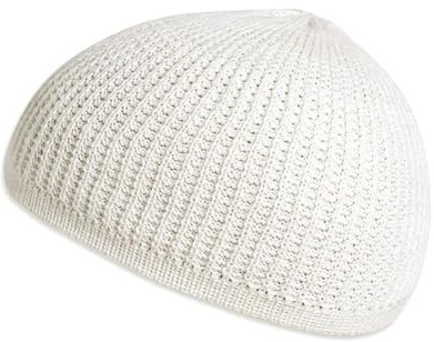 THOANBY Strickmütze, Kufi-Muslime für Männer, Namaz-Gebetsmütze, traditionelle Muslime, Kufi-Mütze, Eid, gestrickte Muslime für Männer, Gebetsmütze