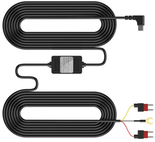 Woedpez Fahrzeug Dashcam Stromversorgung, USB C Festkabel mit kontinuierlicher Überwachungsunterstützung, geeignet für die Vollzeitüberwachung, Sicherungsadapter