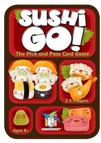 Asmodée Gamewright, Sushi Go Game, Card Game, Ages 8+, 2-5 Players, 15 Minutes Playing Time