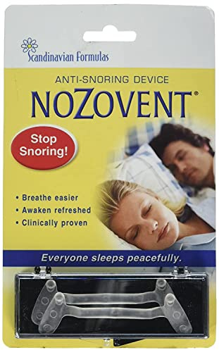 Scandinavian Formulas Nozovent Anti-Snoring Nasal Dilator Device, Natural Snore Relief & Airflow Support - 2 Count