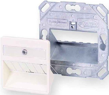 CommScope/AMP Netconn Anschlussdose Sl-Modul 0-1711485-2 3-Fach, Rws, 50x50 Kommunikationsanschlussdose Kupfer 7330268040214