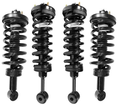 Air Suspension to Quick Complete Struts Assembly with Coil Springs Conversion Kit Replacement for 2003-2006 Lincoln Navigator (Set of 4)