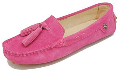 MINITOO Mocassini Donna Rosa/Rosso Scamosciata Nappa Scarpe da Guida YB9605 EU 39