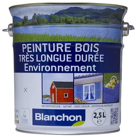 Lasure opaque longue durée environnement - vert limousin - 2,5 litres - Blanchon