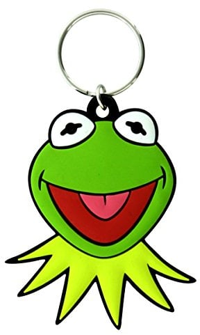 The Muppets, RK38528C, The Muppets - Kermit Face Rubber Keychain, Multi-Color, 4.5 x 6cm
