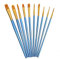 KOLAMOON 10pcs Artist Nylon Paint Brushes Set for Body, Face, Watercolor, Acrylic and Oil Painting