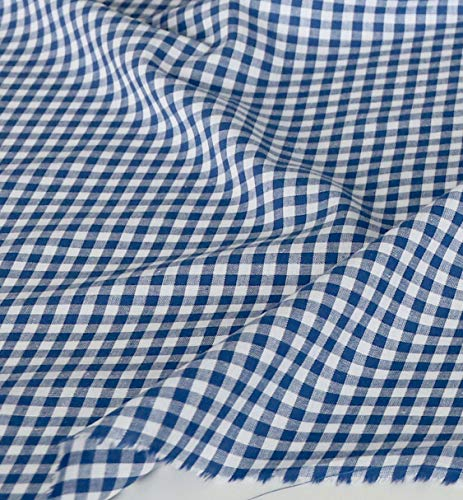 TOLKO 50cm Baumwollstoff Meterware kariert | Landhaus Karo Stoff als Kleiderstoff Dekostoff Vorhang Gardine Kissen Schürze Bezugsstoff 150cm breit Baumwoll-Stoffe zum Nähen