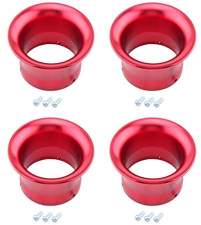 SDENSHI 4 Stücke Motorrad Luftfilter Ansaugtrichter Aluminium Trichter für PWK24 Vergaser, Rot