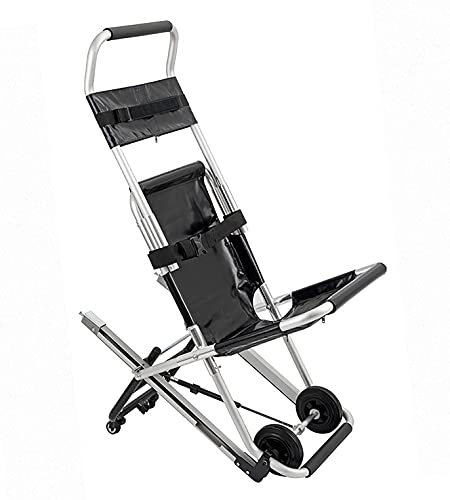 LMEILI Klapptreppen-Kletterrollstuhl - Treppensteigen Tragbarer Stuhl Leichtes Reisen, Hebetreppenstuhl Einfach Zu Übertragen 400 Lbs Kapazität Für Die Evakuierung Von Krankenwagen Feuerwehrleuten