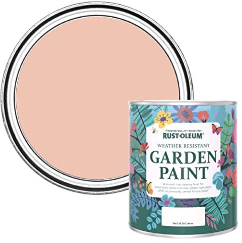 Rust-Oleum Pink Mould Resistant Garden Paint in Matt Finish - Coral 750ml