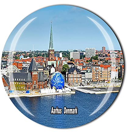Dänemark Aarhus Kühlschrankmagnet Kristall Touristen Souvenir Geschenkkollektion Küche Dekor Kühlschrank Magnet Aufkleber