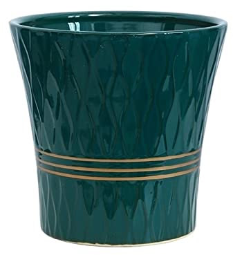 HIHELO Cachepot Semplice Vaso Grande in Ceramica con Fori di drenaggio Adatto for piantare Orchidee, Cactus e Altre Piante Vasi per Piante da Interno (Color : Groen)