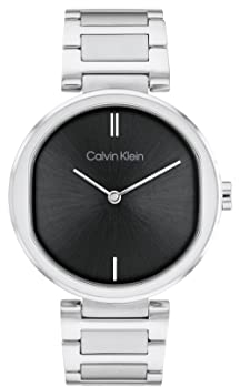 Calvin Klein Analog Quarzuhr für Damen Kollektion CK Sensation mit Silbernes Edelstahlarmband - 25200249