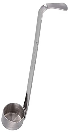 Stainless Steel Ladle, Wine Dipper Long Handle Soup Ladle with Hook Serving Measure Spoon(25ml)