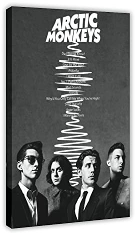 RIKCAT Arctic Monkeys Poster Leinwand Poster Schlafzimmer Dekor Sport Landschaft Büro Zimmer Dekor Geschenk Rahmenstil 60 x 90 cm