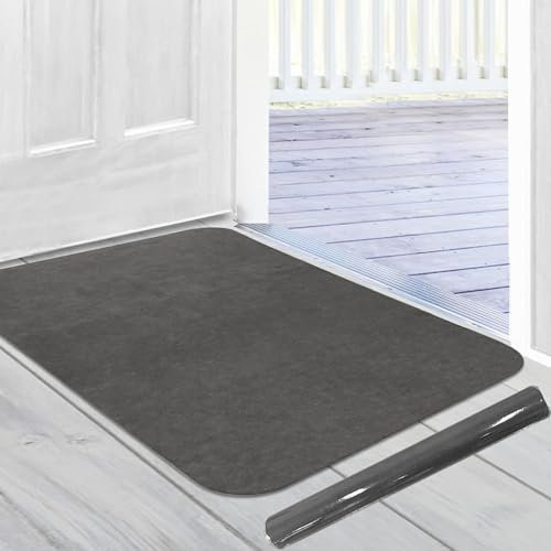 Jlyjlyfu Durable Super Thin Door Mat Indoor, 2.6MM Thin DoorMat Washable Door Mats Non Slip Inside Door Mat Dirt Trapper Indoor Doormat Low Profile Entrance Doormat, Absorbent Kitchen Rug(80x120cm)