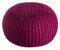 Amago home Pouf Outdoor ø 55 o. 45cm Bodenkissen Sitzpouf Hocker wetterfest pflegeleicht & nachhaltig Größe ø 45 cm, Farbe Bordeaux - Amaranth
