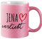 Huuraa Glitzer Kaffeebecher Jena verliebt Geschenk 330ml Pink Jena Mitbringsel