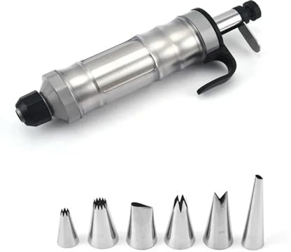 LXHZSY Siringa per Dolci Stainless Steel Cream Cookie Decorating Set Pastry Biscuit Cake Syringe Flower Type Extruder Baking Tools Nozzles Dessert