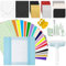 Zinueen Starter Kit für Cricut Joy Xtra - Extra Bundle für Anfänger Mit 17 Farben Smart Vinyl Permanent 24x31cm, 3 Transferfolie, Insert Cards Set, Basiswerkzeuge Kit, Roller Making Bundle
