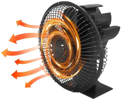 JINGLING Ventilatore Alimentato A Calore,Ventilatore Di Riscaldamento Del,Ventilatore del non elettrico - Ventilatore termoelettrico ecologico alimentato a calore
