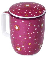 TEA SHOP - Taza de Té o Infusiones con filtro, infusor y tapa - Mug Harmony Astral - Taza para Tés e Infusiones Fabricada en Porcelana