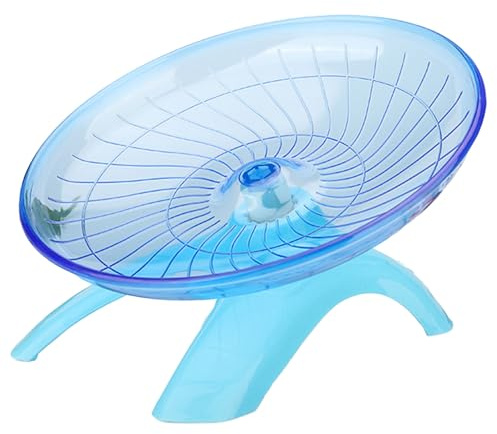 Hamster Flying Saucer Silent Running Wheel, 12 Inch, Suitable for Guinea Pigs, Hamsters, Hedgehogs and Other Small Animals to Ensure Safe Exercise（Blue）