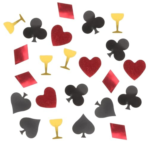 Toyvian Poker-Thema-konfetti -konfetti-deko Tisch-konfetti-verzierung Konfetti für Einladungen und Karten Langlebiges Kunststoff-konfetti für Mottopartys und Feiern