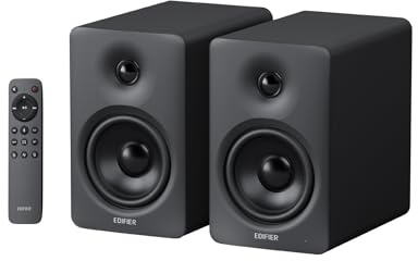 Edifier M90 Bookshelf Speakers, 100W RMS Desktop Speakers, Hi-Res Audio LDAC, Bluetooth 6.0 Compact Speaker, HDMI eARC/Optical/USB-C/AUX Input, SUB OUT Powered Speakers, Remote Control for TV/PC-Black