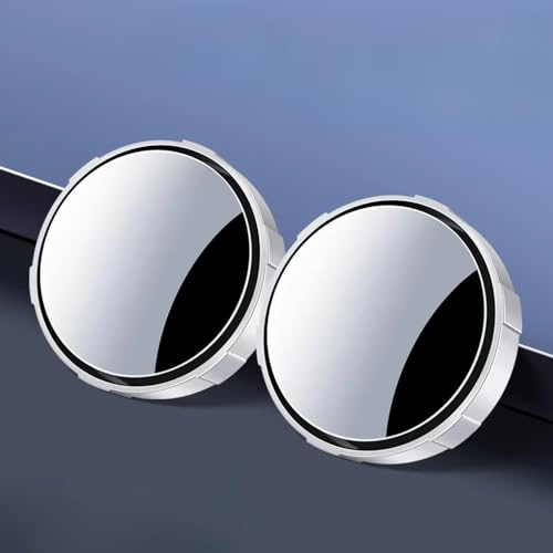 Woniyal 2 Stück Toter Winkel Spiegel für Citroën Jumpy III K0 (SpaceTourer) 2016-Present 360° Verstellbar HD Glas Konvex Weitwinkel Saugnapf Rückspiegel Zusatzspiegel,White