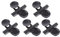Dabixx Lot de 5 supports de feuille en plastique noir avec ventouse pour aquarium