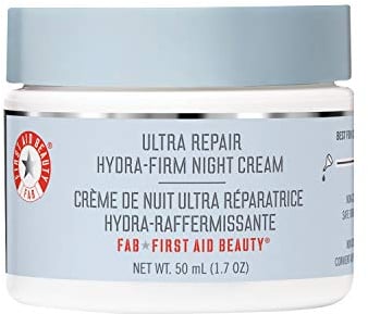 First Aid Beauty Gesichtscreme, Nachtcreme, mit Niacinamid, Anti Falten, straffende creme, 50ml