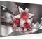 Runa Art Bild Blumen Lilien Modern Wandbilder Wohnzimmer 1 Teilig - Made In Germany - Abstrakt Schwarz Rot Flur 039615c