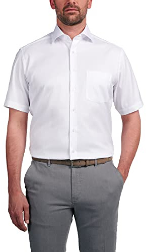ETERNA ETERNA Half Sleeve Shirt MODERN FIT Cover Shirt Twill White Uni Hemd, ,