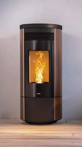 STUFA A PELLET NOBIS A13 V ROUND CONVEZIONE NATURALE VENTILAZIONE FRONTALE CERT. 5 STELLE WIFI INTEGRATO