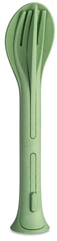 Koziol Besteckset 3-teilig KLIKK POCKET nature leaf green 4036703