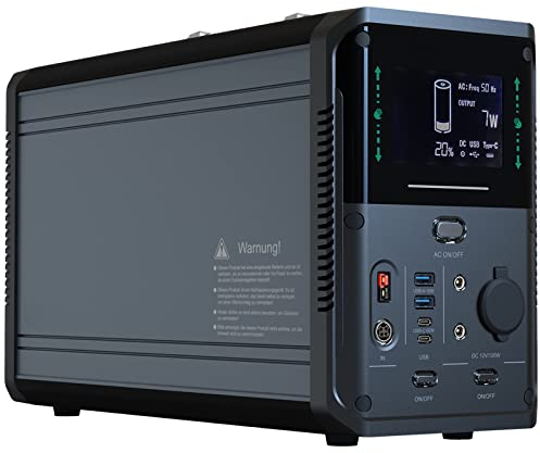 BONAD Powerstation Portatile 48Ah 1075/1380Wh, Batteria di Generatori Solari da 1000/1500W con Uscita AC/Dc/USB, per Viaggi, Campeggio, Camper E Come Generatore di Emergenza,1500W