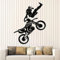 WEIMEIJIE decalcomanie da paramuro motocross velocità del motociclista, corse di sport estremi, adesivi in vinile, decorazione garage camera adolescente 57x73 cm