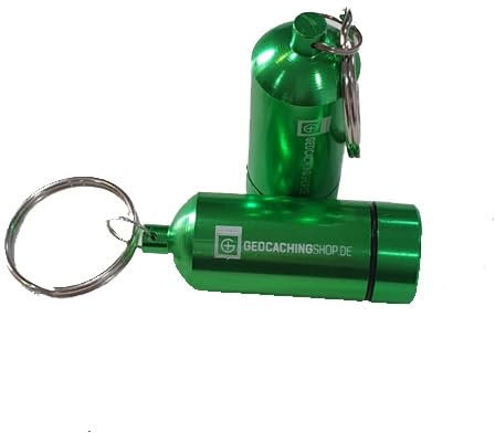 geo-versand Micno - grün Aluminium Metall Micro Nano Aufhängen Geocaching