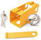 Candado de Remolque - Antirrobo para Remolques,Candados para Enganches de Remolque,Protección Antirrobo para Remolque para Caravana de Remolque(Amarillo)