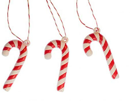 Miniblings 3 Stück Zuckerstange Weihnachtsbaumanhänger Xmas Baumschmuck Weihnachten