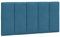 vidaXL Kopfteil Kissen Hanko, Kopfteilkissen mit Linien-Design, Bett Kopfkissen mit Klettverschlüssen auf Rückseite, Kopfteilpolster Kopfpolster, Blau 100cm Samt