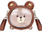 Niedliche Wasserflasche mit Teddybär, Silikon, Bärenform, 750 ml, Wasserflasche mit Schulterriemen, für Reisen